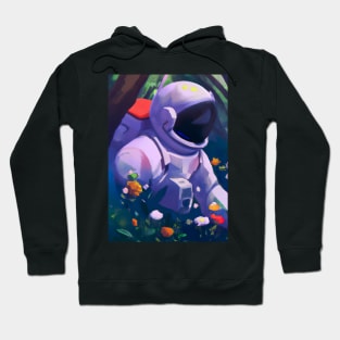 Astronaut in Flowers Hoodie